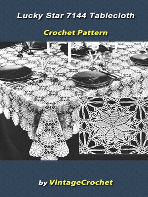 cover image of Lucky Star 7144 Tablecloth Vintage Crochet Pattern eBook
